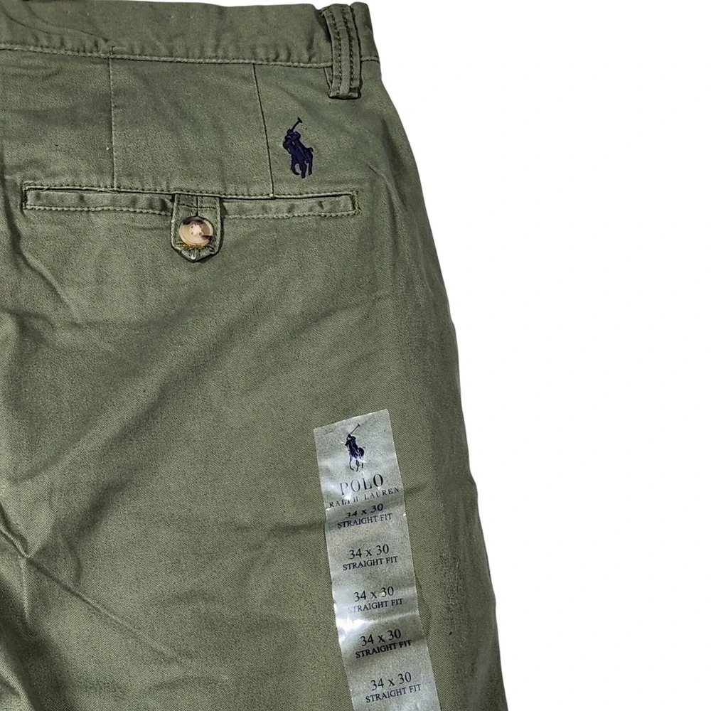Polo‎ Ralph Lauren Stretch Straight Chino Pants Olive Green 34x30 (Fits 36x29 NW